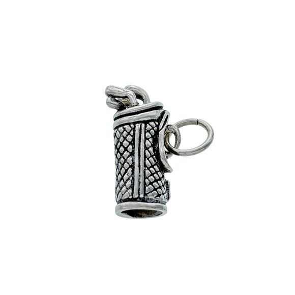 Vintage Sterling Silver 925 3D Golf Club Bag Charm Pendant - Picture 2 of 8